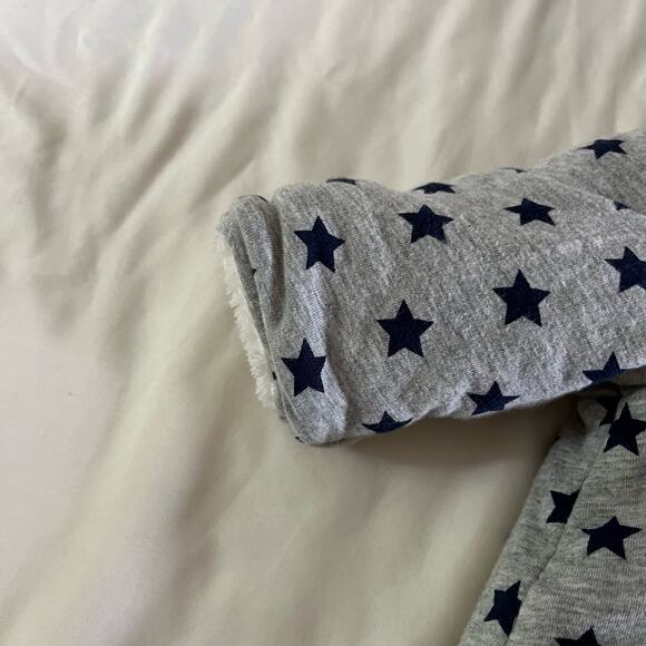 Baby Gap Sherpa Lined Grey Snowsuit Stars Bear Ears 0-3 Months - Picture 3 of 9